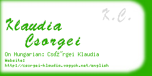 klaudia csorgei business card